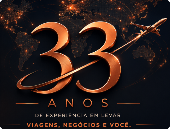 33 anos de experiência em levar você mais longe